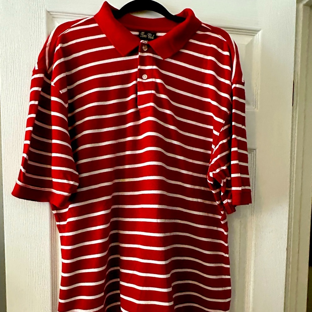 Red & White Polo Style Shirt